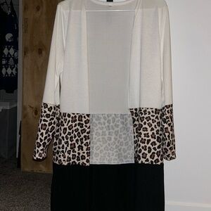 NWOT cheetah print long cardigan